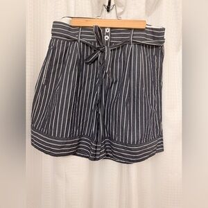 Anthropologie High Waist Black and White Striped Shorts
